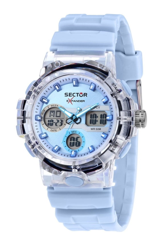 Sector Ex-46 Silicone Strap Blue Dial Quartz R3251242503 Men's Watch