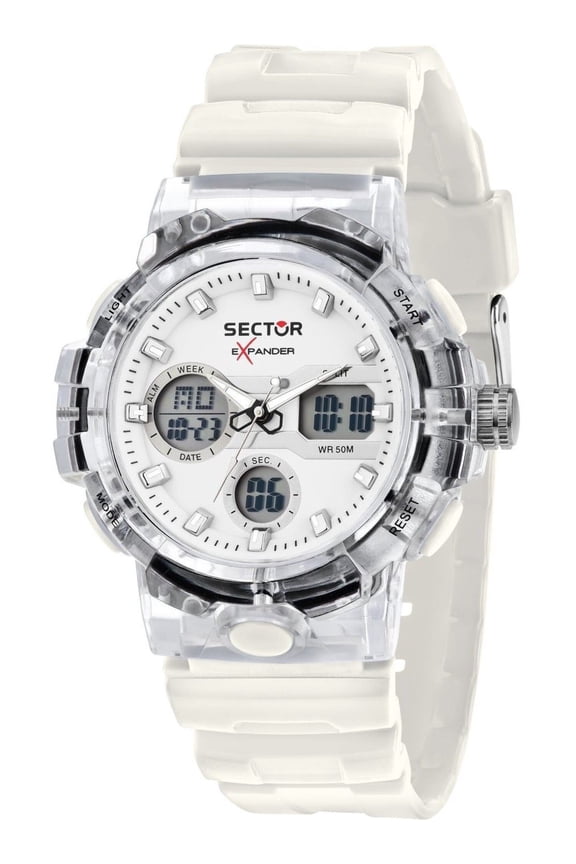 Sector Ex-46 Silicone Strap White Dial Quartz R3251242504 Men's Watch