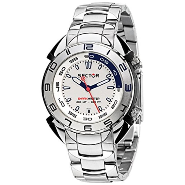 sector men's r3253178045 shark master analog display quartz silver