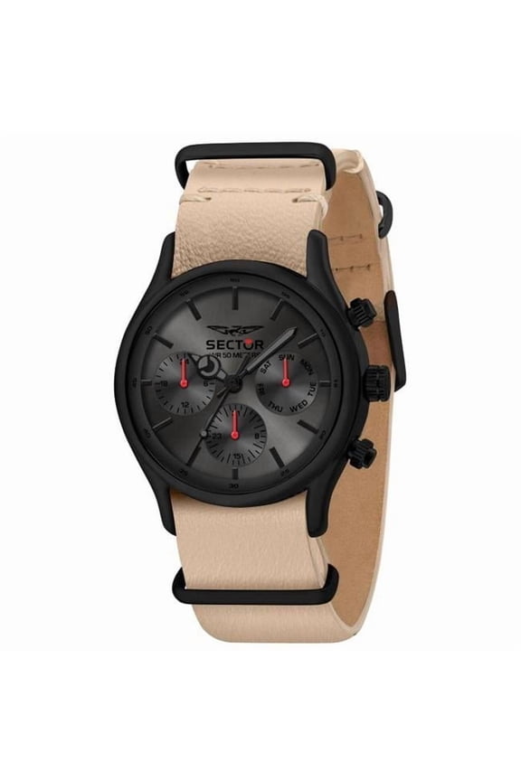 R3251517006- 660 Gun & Sunray Dial Leather Strap Quartz Men Watch, White