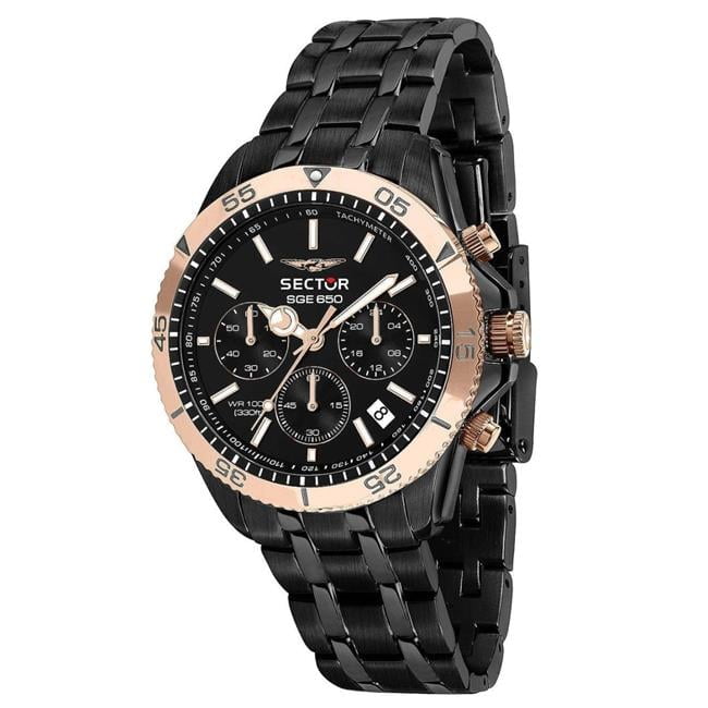 Sector R3273962004- SGE 650 Chronograph Stainless Steel Black Dial