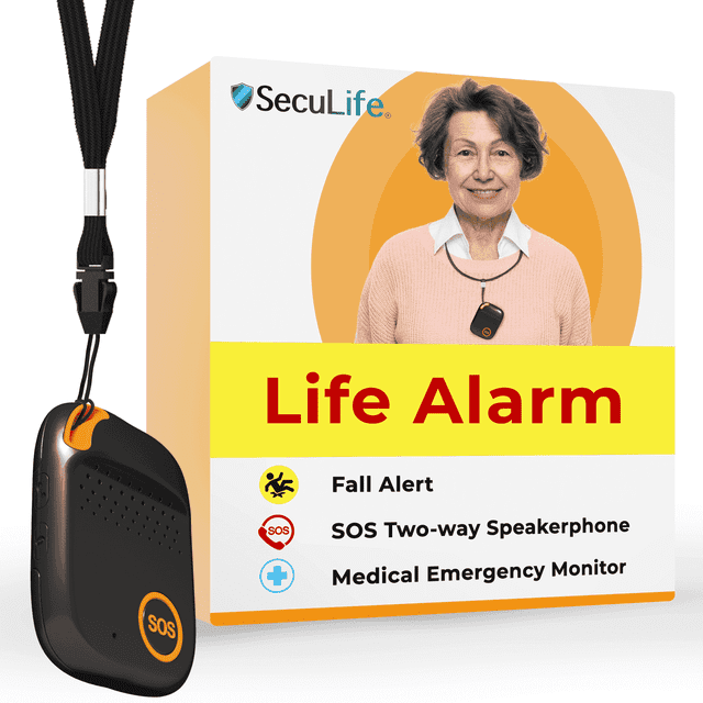 SecuLife SOS Fall Detection Device for Seniors with 2-Way Calling & GPS Tracker