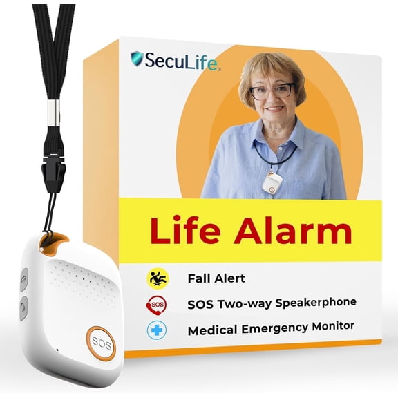 SecuLife GPS Tracker for Elderly with Fall Detection, Medical Alert System for Seniors, Personal Safety