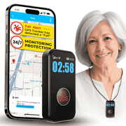 SecuLife Fall Alert Device, Medical Alert Pendant for Seniors - SOS GPS Tracking, 2-Way Calling - Emergency Wearable Necklace for Elderly