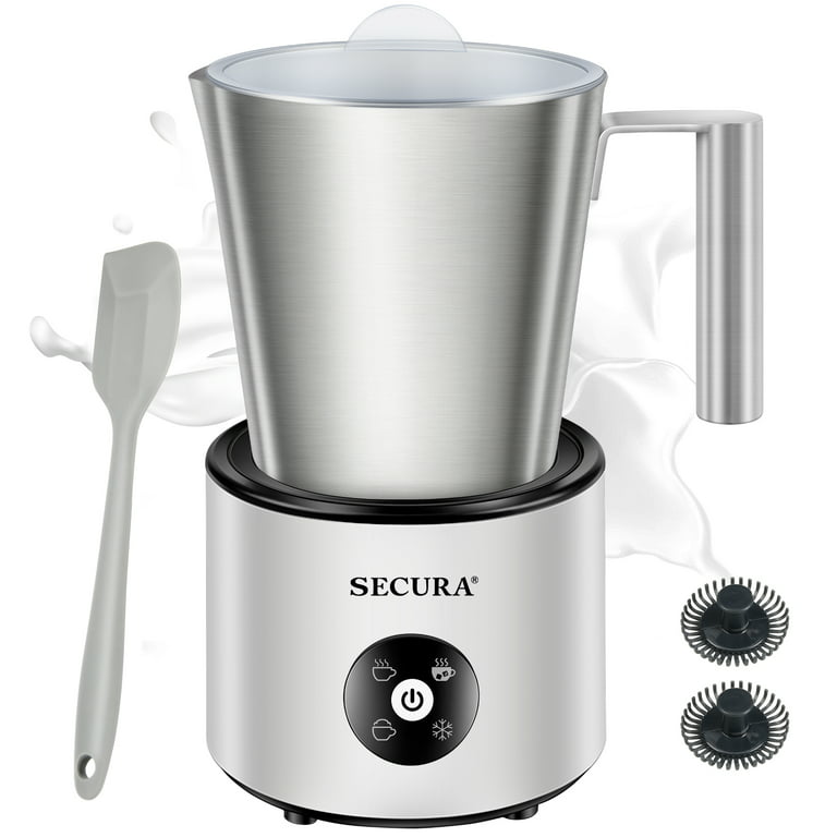 Secura Automatic Milk Frother, 4-in-1 Electric Milk Steamer, 17oz  Detachable Hot/Cold Foam Maker, Milk Warmer for Latte, Cappuccinos,  Macchiato, Hot Chocolate, with 3 Whisks & Silicone Spatula - The Secura