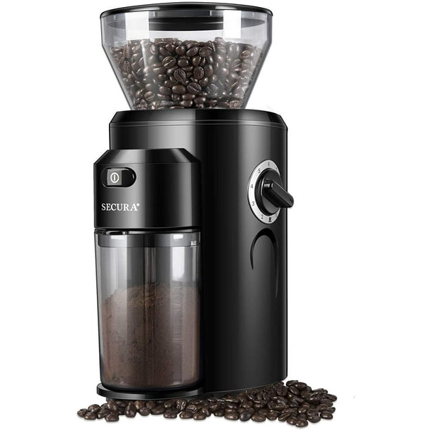 Secura Burr Coffee Grinder, Conical Burr Mill Grinder with 18 Grind