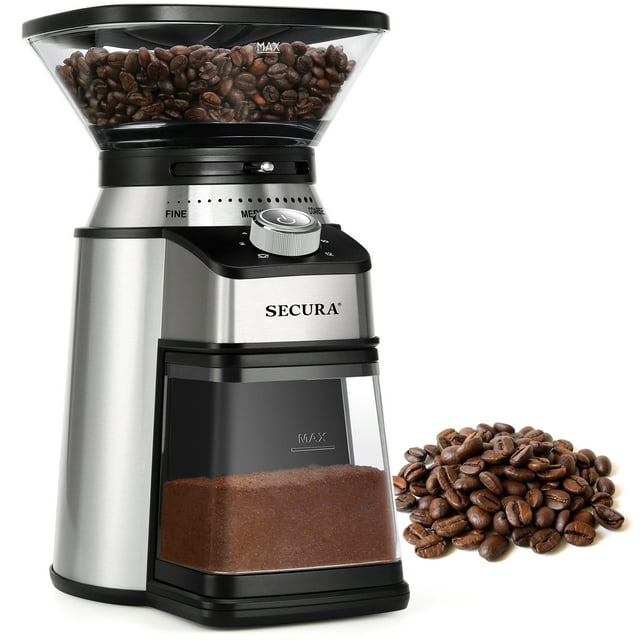Secura Conical Burr Coffee Grinder Electric Coffee Bean Grinder with 17