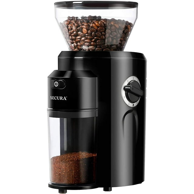 Secura Conical Burr Coffee Grinder, Electric Coffee Grinder with 18
