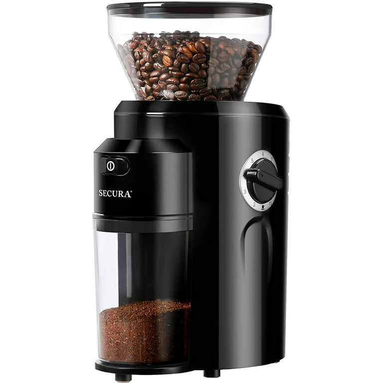 Electric Coffee Grinder 18 Level Adjustable Burr Mill Coffee Bean Grinder  High Speed Espresso Grind