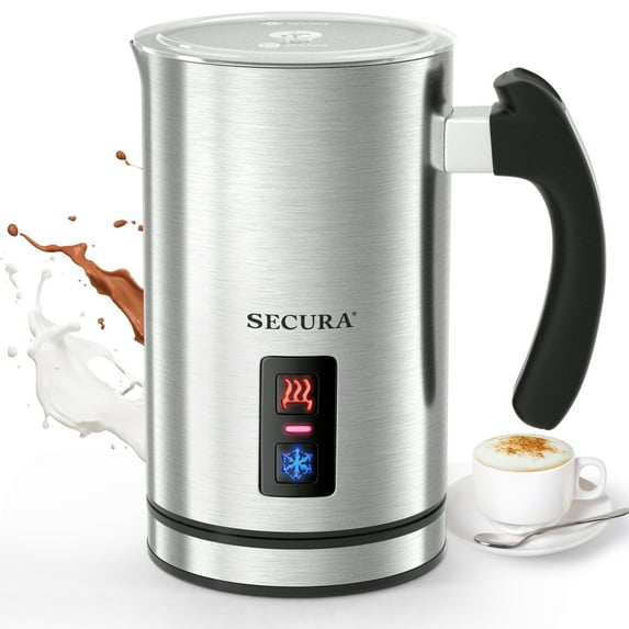 Secura Electric Milk Frother, Automatic Milk Steamer Warm or Cold Foam Maker for Coffee, Cappuccino, Latte, Stainless Steel Milk Warmer with Strix Temperature Controls