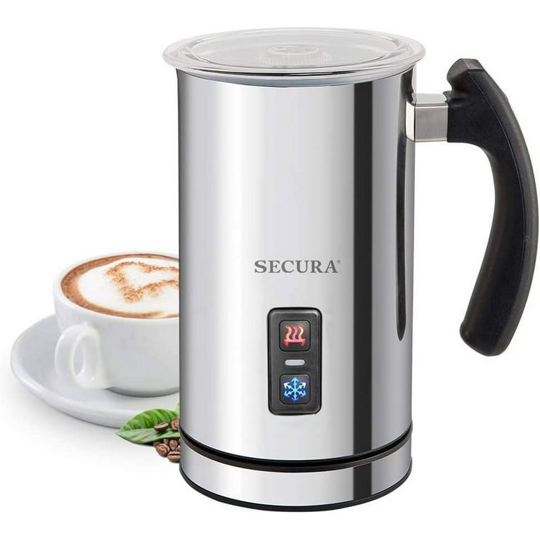 Secura Electric Milk Frother, Automatic Milk Steamer Warm or Cold Foam  Maker for Coffee, Cappuccino, Latte, Stainless Steel Milk Warmer with Strix  Temperature Controls 