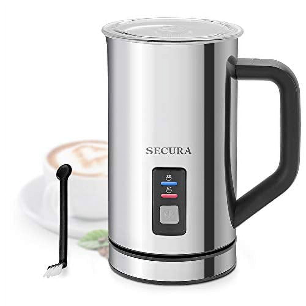 Secura Milk Frother, Electric Milk Steamer Stainless Steel, 16.9oz/500ml  Automatic Hot and Cold Foam Maker and Milk Warmer for Latte, Cappuccinos,  Macchiato, 120V 