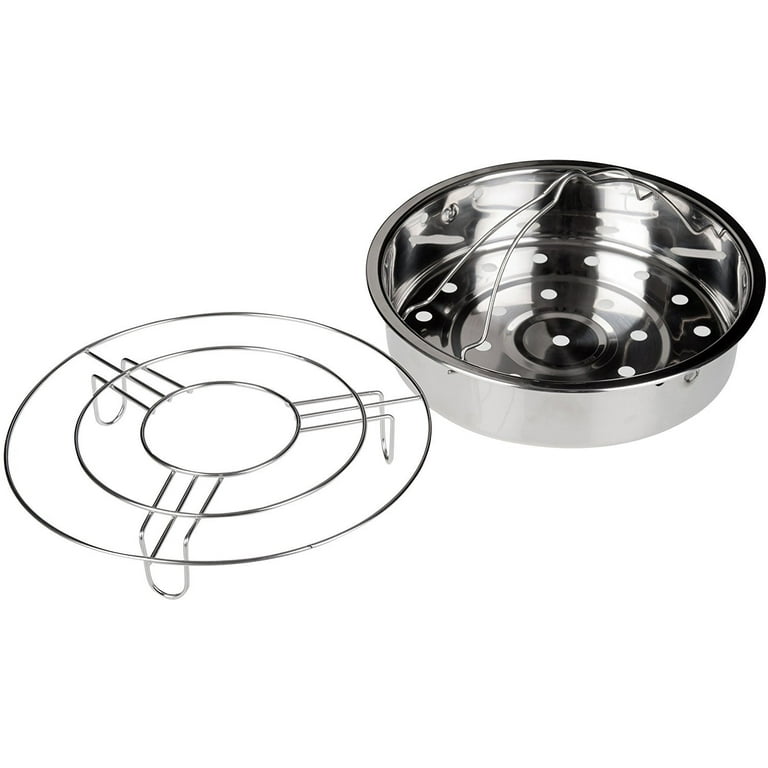 Secura Stainless Steel 6 quart Electric Pressure Cooker Steam Rack Steamer Basket Insert Set