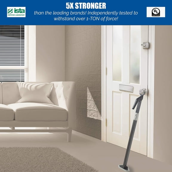 SecuraDoor Heavy Duty Adjustable Door Stopper Aluminum Alloy