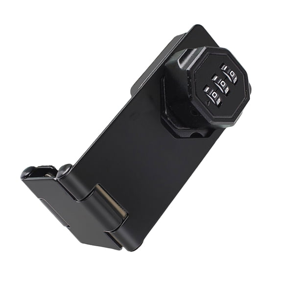 Secure 5inch Metal Hasp with Integrated Combination Lock Multifunction Security Hasp for Cabinet Door & Small Entryways