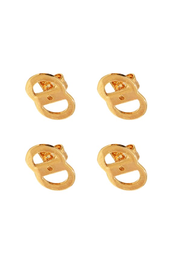 Secure 8-Shape Earring Clip Backs for Heavy Hoops & Jewelry, Comfort Fit Generic Design (Gold/Silver)