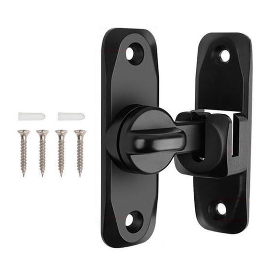 Secure 90/180 Degree Barn Door Lock,Zinc Alloy Sliding Door Latch for Bedroom,Bathroom & Cabinets