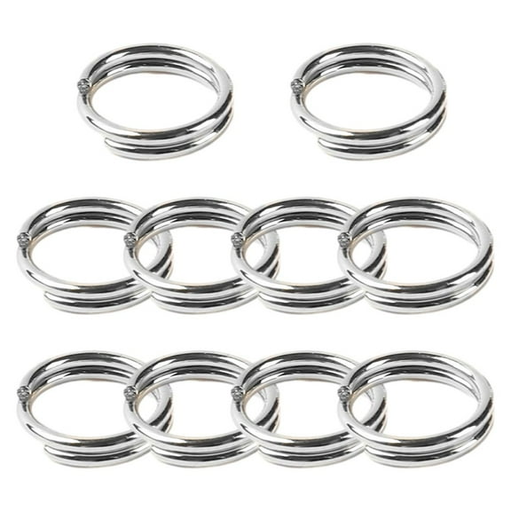 Secure And Sturdy Keyring 10Pcs 8Mm Manganese Steel Keychains With Smooth Edges