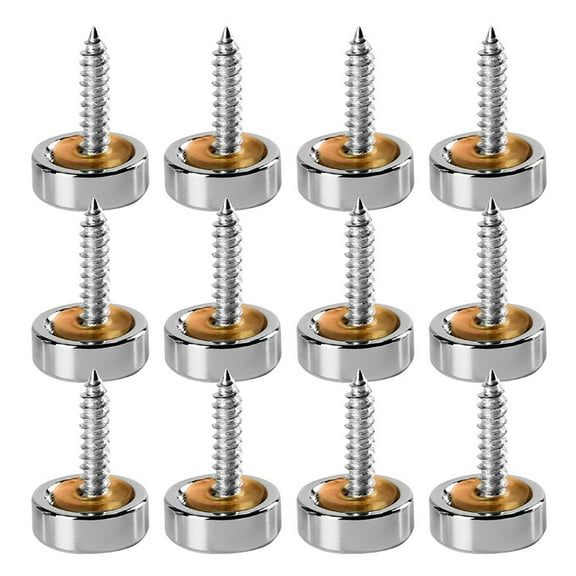 Secure And Stylish Mirror Installation 12Pcs Stainless Steel Screw Cap Set