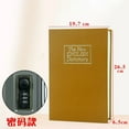 Secure Book Safe with Lock and Password Box Key Money Box for Coins