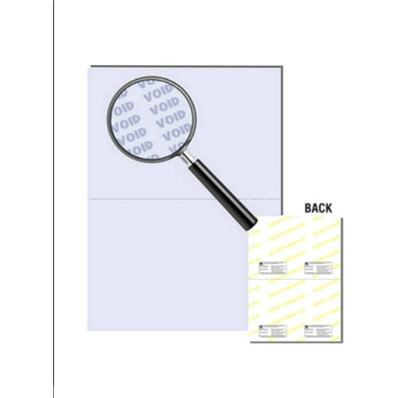 Secure Business Form Laser-Print Paper w Hrz Perforation, Blue 24-lb, 8.5" x 11" (SGP-24) - Case of 2500 Sheets