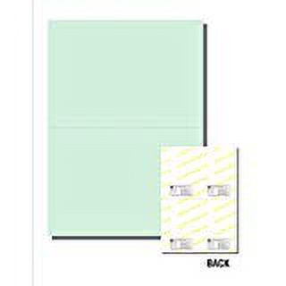 Secure Business Form Laser-Print Paper w Hrz Perforation, Green 24-lb, 8.5" x 11" (SGP-24) - 1.000 Sheets