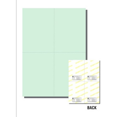 Secure Business Form Paper w Vrt & Hrz Perfs, Green 24lb, 8.5"x 11"-2,500 Sheets