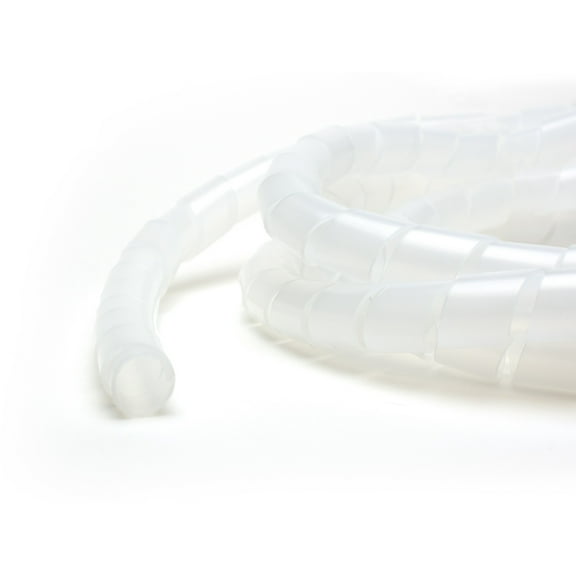 Secure Cable Ties 1/2 Inch Clear Polyethylene Spiral Wrap - 50 Feet
