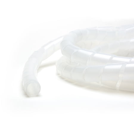 Secure Cable Ties 1/8 Inch Clear Polyethylene Spiral Wrap - 50 Feet