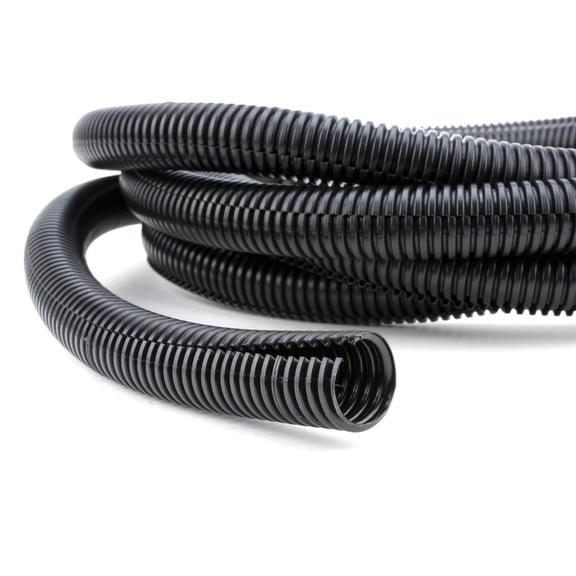 Secure Cable Ties 1 Inch Black Flexible Split Loom - 10 Foot