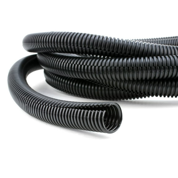 Secure Cable Ties 1 Inch Black Flexible Split Loom - 50 Foot