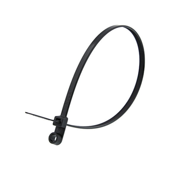 Secure Cable Ties 11 3/4 Inch Black Mount Head Cable Tie - 100 Pack