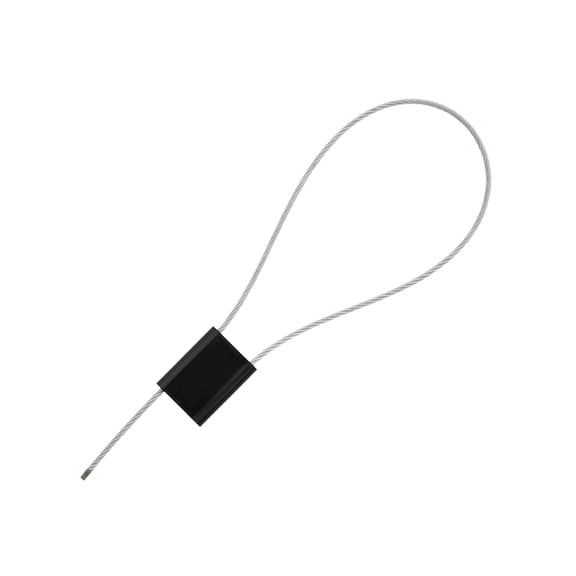 Secure Cable Ties 12 Inch Black Blank Pull Tight Galvanized Steel Cable Seal with 1.8mm wire - 50 Pack