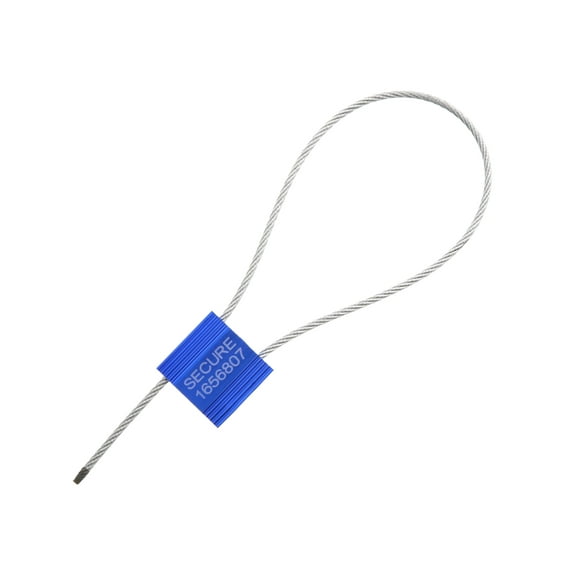 Secure Cable Ties 12 Inch Blue Pull Tight Stainless Steel Cable Seal with 2.5mm wire - 50 Pack
