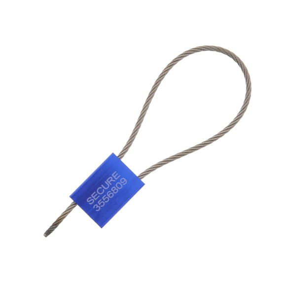 Secure Cable Ties 12 Inch Blue Pull Tight Stainless Steel Cable Seal with 3.5mm wire - 50 Pack