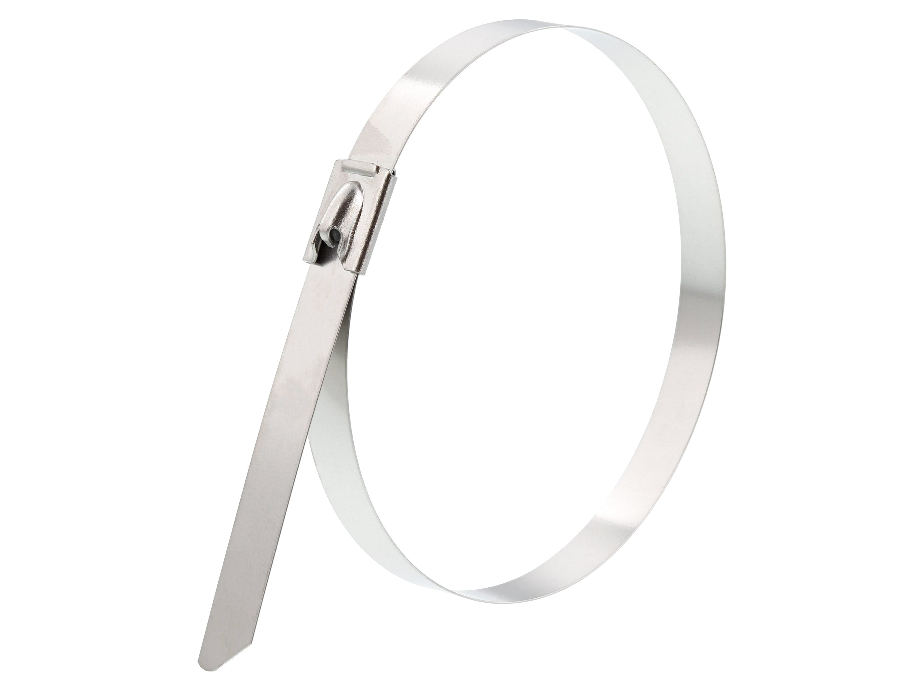 Secure Cable Ties 12 Inch Heavy Duty Stainless Steel Cable Tie - 100 Pack