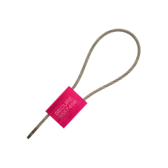 Secure Cable Ties 12 Inch Red Pull Tight Galvanized Steel Cable Seal with 3.5mm wire - 50 Pack