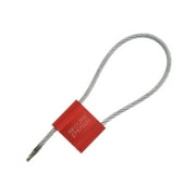 Secure Cable Ties 12 Inch Red Pull Tight Galvanized Steel Cable Seal with 5mm wire - 50 Pack