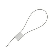 Secure Cable Ties 12 Inch Silver Pull Tight Blank Galvanized Steel Cable Seal with 1.8mm wire - 50 Pack