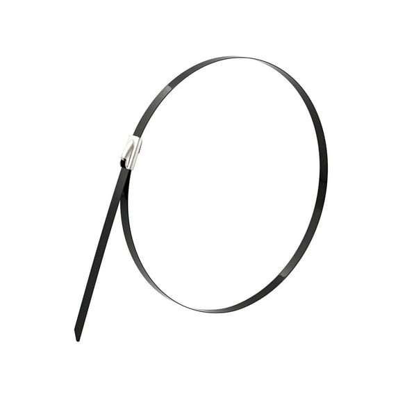 Secure Cable Ties 14-inch Coated 316 Stainless Steel UV-Resistant Standard Cable Ties - Pack of 100