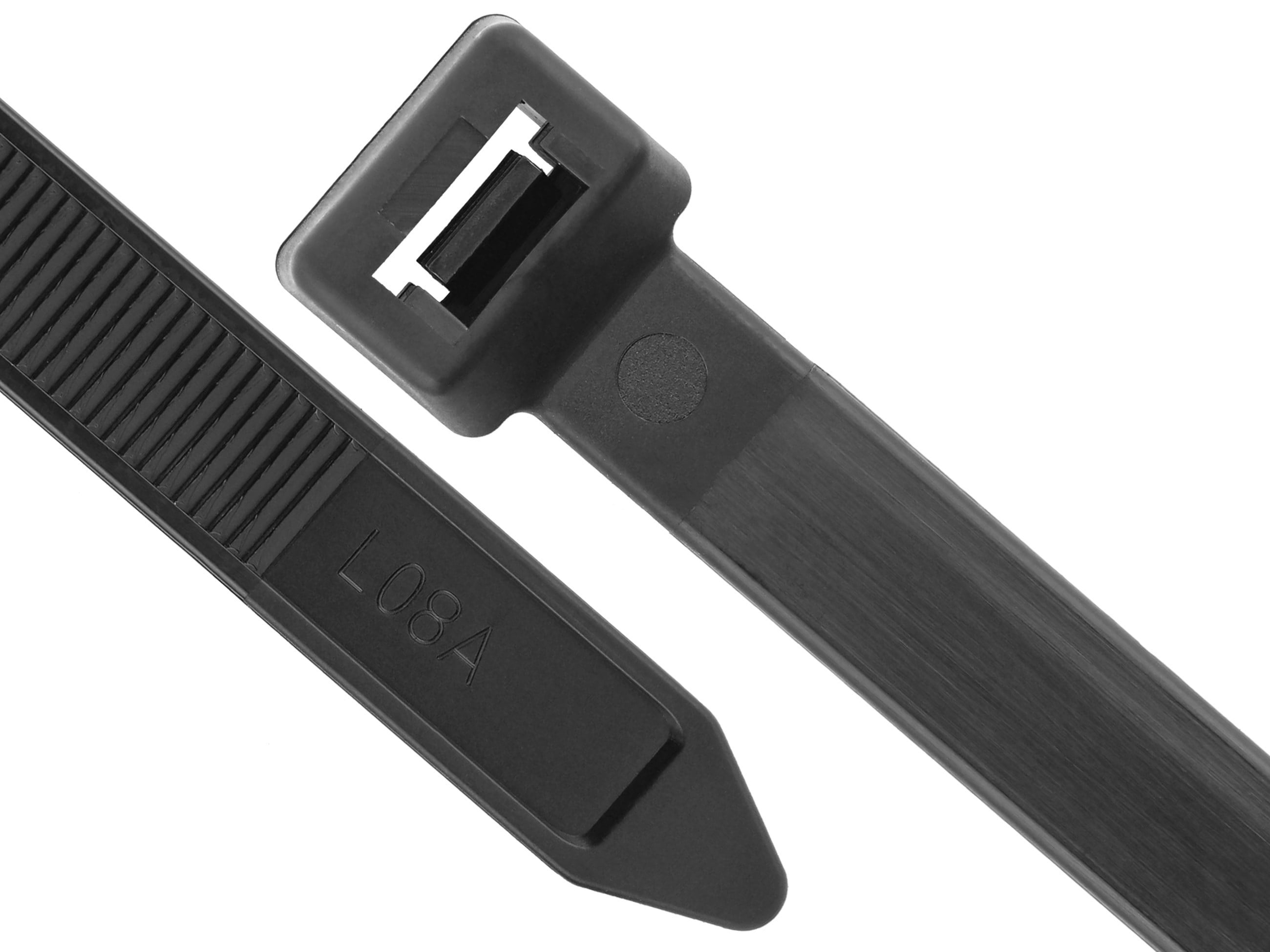 Secure Cable Ties 15 Inch Black UV Extra Heavy Duty Cable Tie - 100 Pack