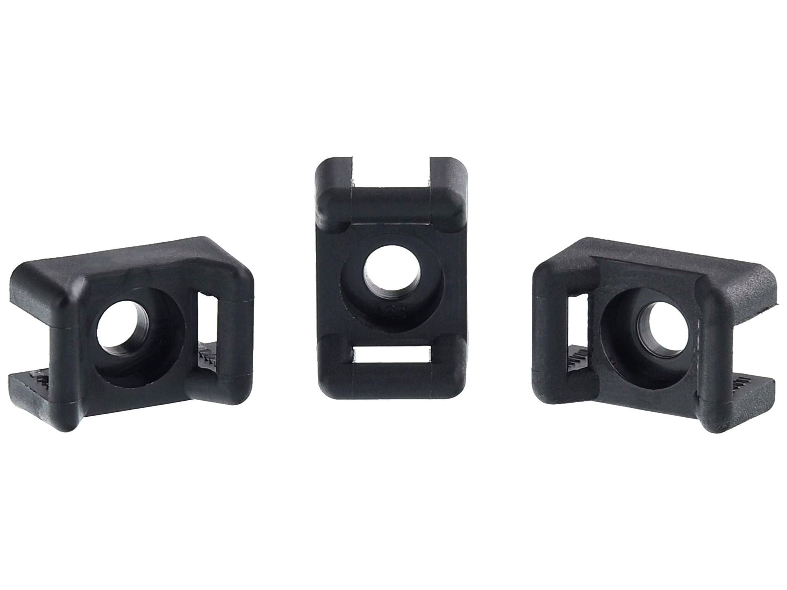 Secure Cable Ties 3.5 mm Black Saddle Tie Mount 100 Pack