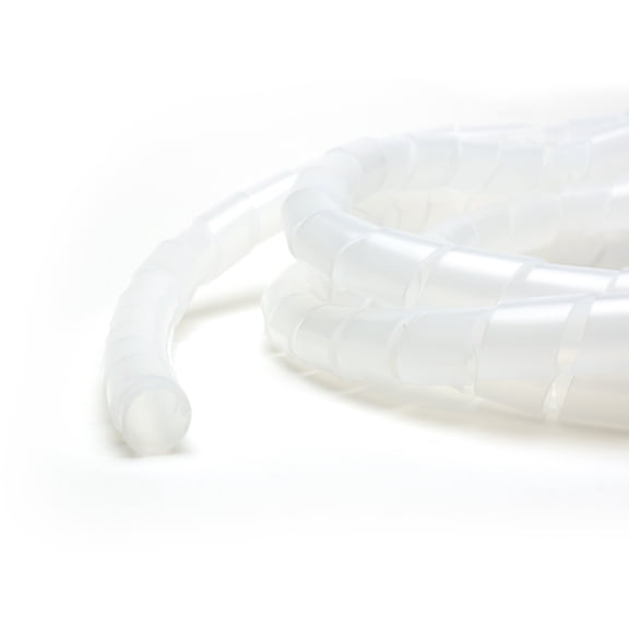 Secure Cable Ties 3/8 Inch Clear Polyethylene Spiral Wrap - 50 Feet