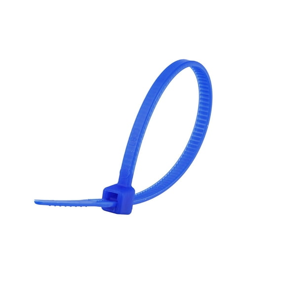 Secure Cable Ties 4 Inch Blue Miniature Cable Tie - 100 Pack