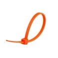 thumbnail image 1 of Secure Cable Ties 4 Inch Fluorescent Orange Miniature Nylon Cable Tie - 100 Pack, 1 of 4