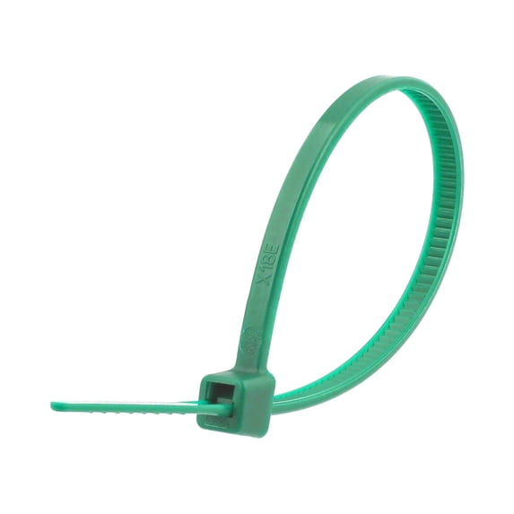 Secure Cable Ties 4 Inch Green Miniature Nylon Cable Tie - 100 Pack