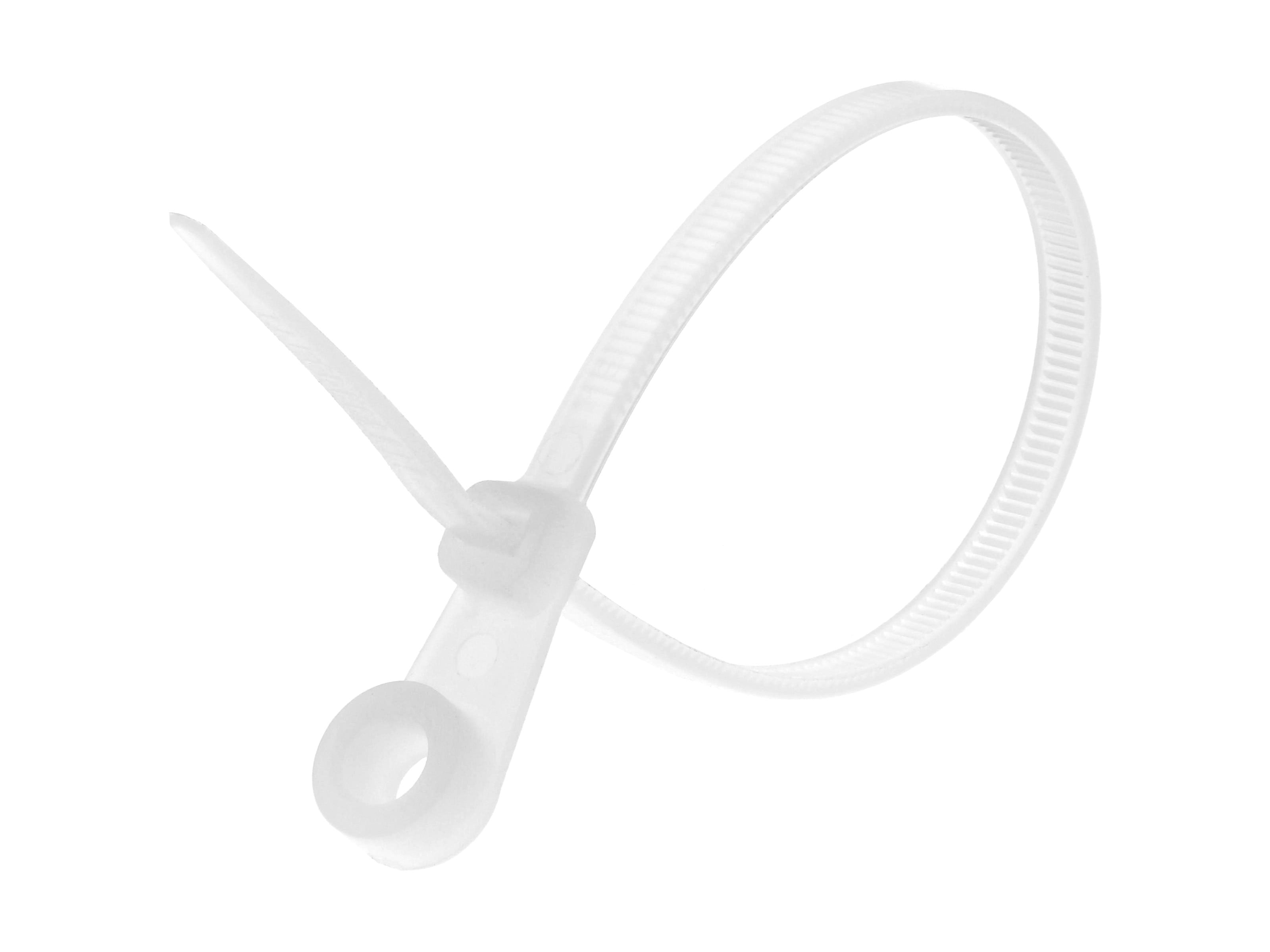 Secure Cable Ties 6 Inch Natural Mount Head Cable Tie 100 Pack
