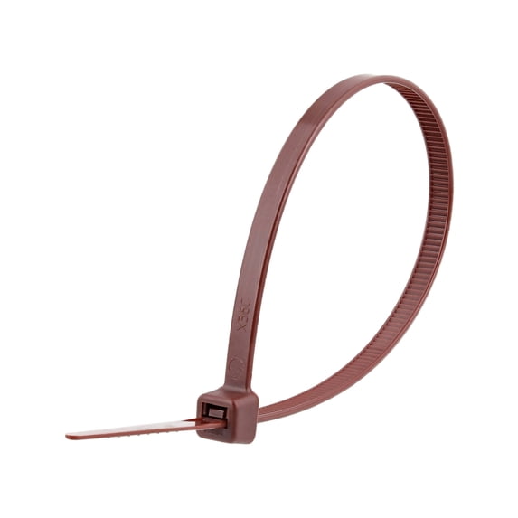 Secure Cable Ties 8 Inch Brown Standard Cable Tie - 100 Pack