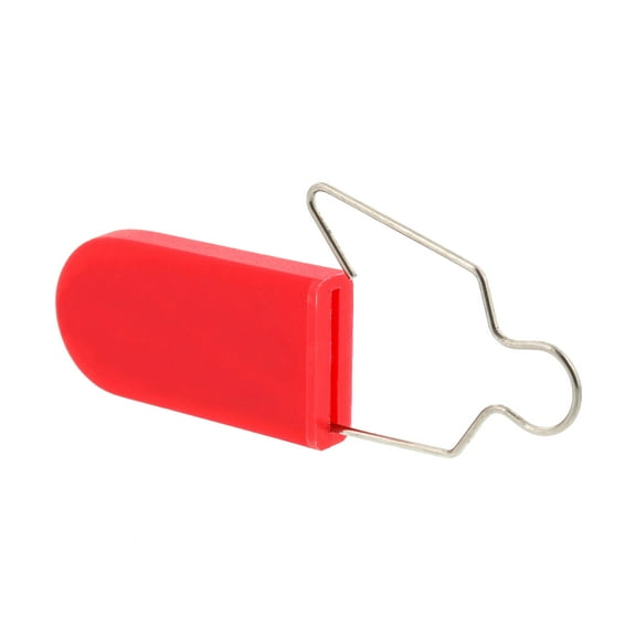 Secure Cable Ties Red Blank Plastic Padlock Security Seal with Metal Wire - 100 Pack