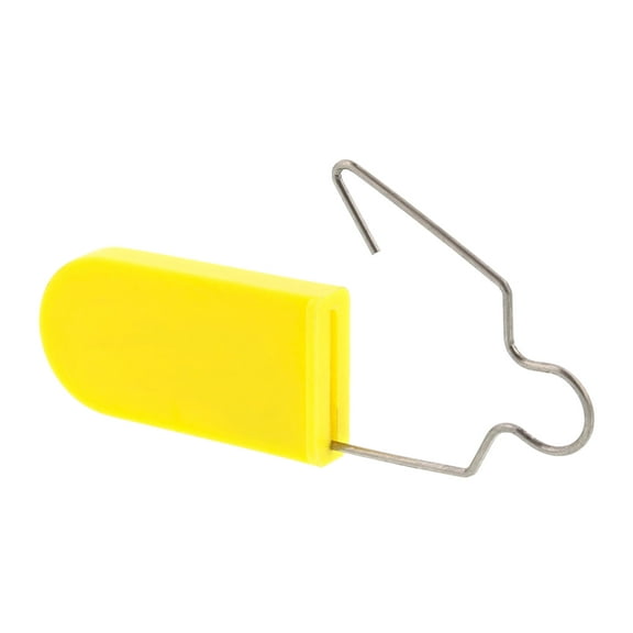 Secure Cable Ties Yellow Blank Plastic Padlock Security Seal with Metal Wire - 100 Pack